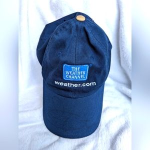 Weather Channel hat with signature possibly Jim Cantore's